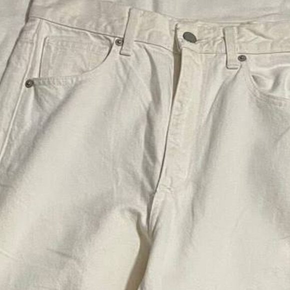 White High Rise Denim Pants - Picture 4 of 4